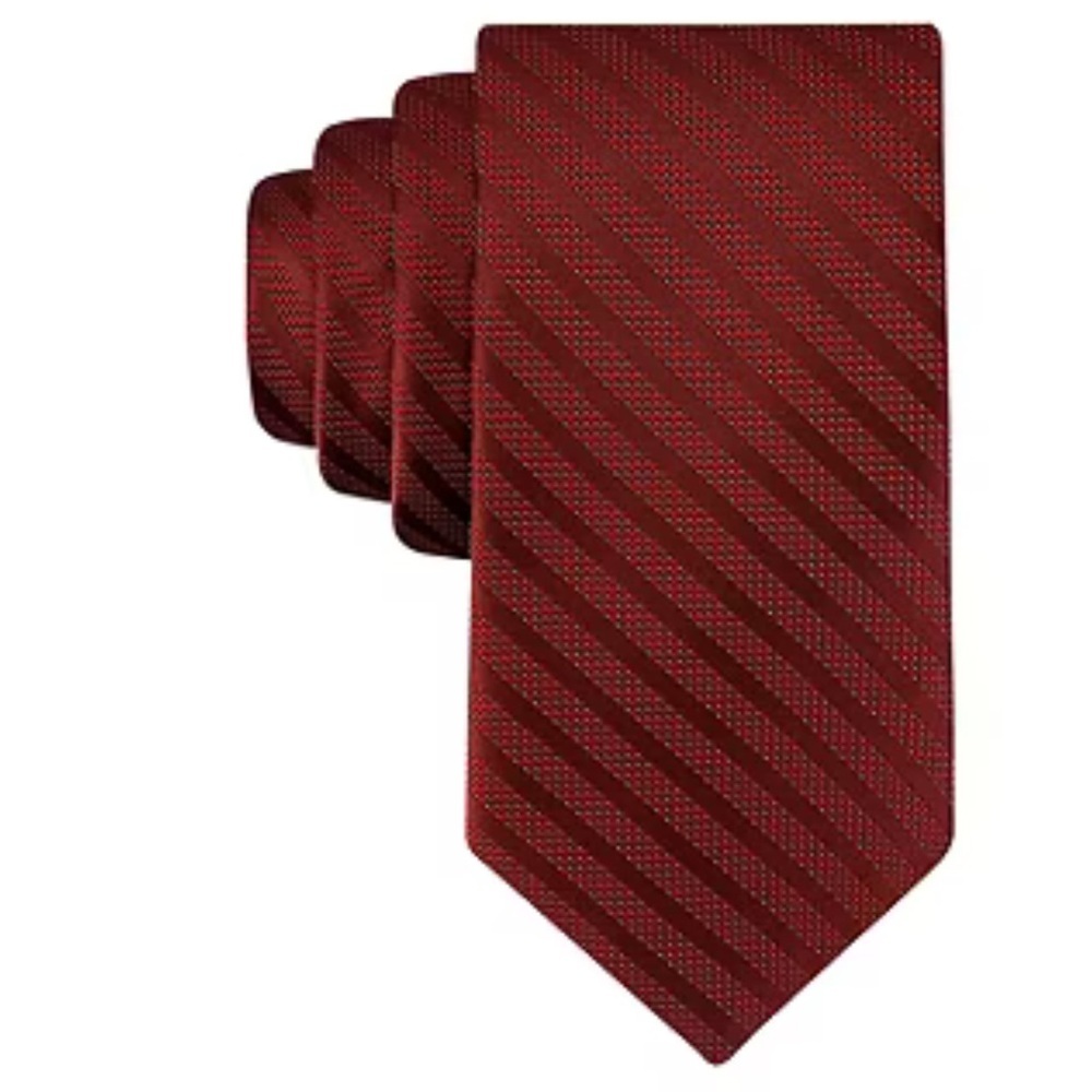VAN HEUSEN MENS TIE RED  3. 1/8” X 60”